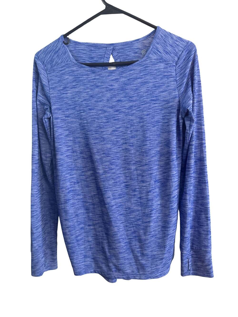 Champion C9 Blue Space Dye Long Sleeve Athletic Shirt XL